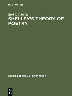 cover image of Shelley's theory of poetry